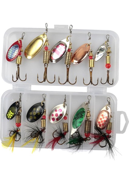 10X Lures Spinnerbait, Mücadele Kutusuyla Alabalık Lures Bass A (Yurt Dışından)