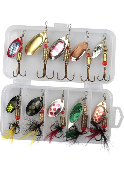 10X Lures Spinnerbait, Mücadele Kutusuyla Alabalık Lures Bass A (Yurt Dışından)