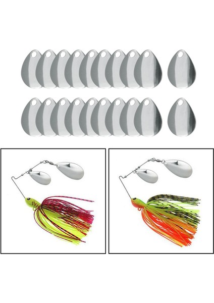 Sert Lures Balıkçılık Çekici B Için 20 Paket Balıkçılık Kaşığı Dıy (Yurt Dışından)