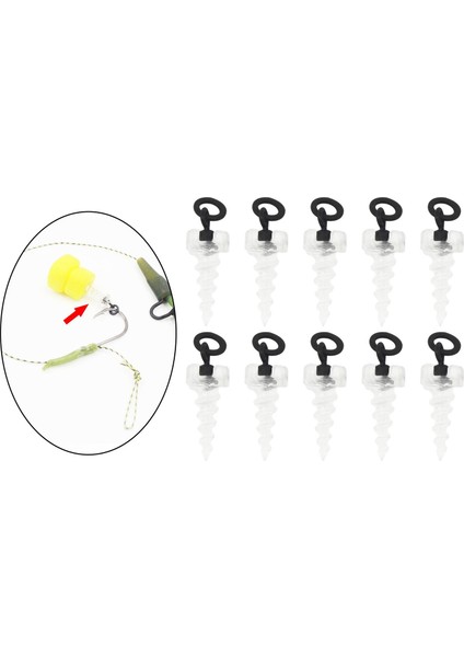 10 Boilie I Yuvarlak Bağlantılı Döngü D 360 ° Rig 15MM (Yurt Dışından)