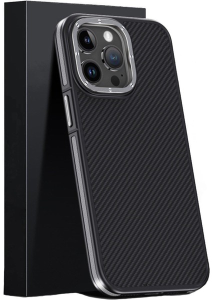 iPhone 15 Pro Max Kılıf Aramid 600D Kevlar Karbon Fiber Magsafe Kapak