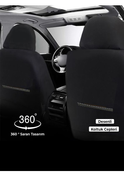 Opel Insignia Uyumlu Trend Serisi Karbon Oto Koltuk Araba Kılıfı Füme Model modelleri