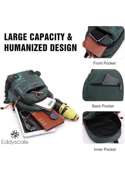 Göğüs Çantası, Crossbody Çantası, Okul Çantası, Spor Çantası, Erkek Kadın Açık Seyahat Omuz Çantası, Kulaklık Jaklı, Çıkarılabilir (Yurt Dışından)