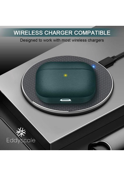 Apple Airpdos Pro2 Kablosuz Şarjlı ve Ön LED Görünür Deri Kaplamalı Tam Gövde Kılıfı (Yurt Dışından) modelleri