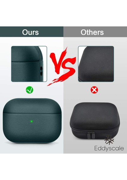 Apple Airpdos Pro2 Kablosuz Şarjlı ve Ön LED Görünür Deri Kaplamalı Tam Gövde Kılıfı (Yurt Dışından) fırsatları