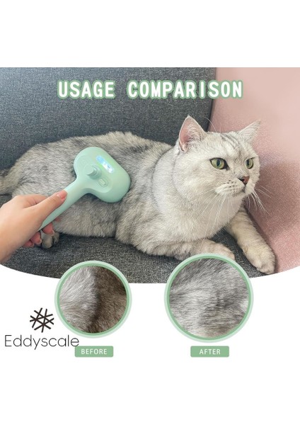 Clean Epilasyon 2'si 1 Arada Kedi ve Köpek Spreyi Epilasyon Tarak, Su Deposu ve Serbest Bırakma Düğmesi ile (Yurt Dışından)