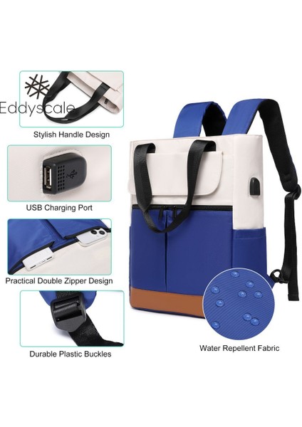 Seyahat Çantası Açık Sırt Çantası Laptop Tote Çanta Moda Sırt Çantası USB ile Erkekler ve Kadınlar (Yurt Dışından)
