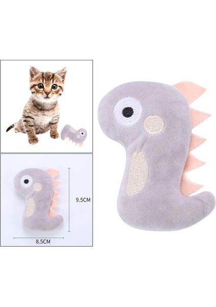 Yavru Diş Fırçası Fare Catnip Molar Çubuk Temizleyici Oyuncak Dinozor (Yurt Dışından)