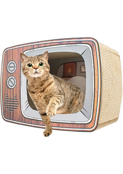 Tv Için Tırmalama Tahtası Karton Catnipli Oluklu Ev (Yurt Dışından) modelleri