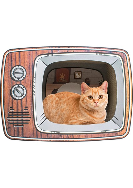 Tv Için Tırmalama Tahtası Karton Catnipli Oluklu Ev (Yurt Dışından) indirimleri