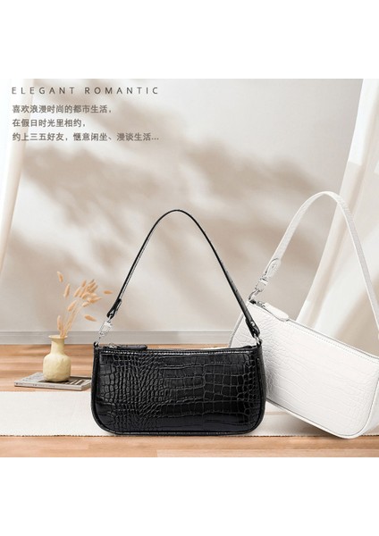 Kadınlar Için Koltuk Altı Baget Çanta Retro Timsah Desenli Küçük Çanta Kadın Omuz Çantası (Yurt Dışından) fırsatları
