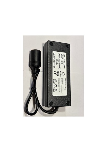 Araç Komprasörü Ev Adaptörü Araç Buzdolabı Ev Adaptörü 12 Volt 15 Amper Çakmak Çevirici