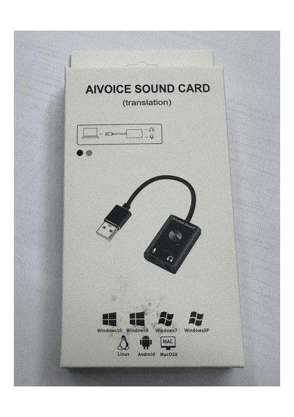 Aivoice Ses Kartı Kablolu USB Ses Kartı Ses Çeviri Için USB Ses Kartı