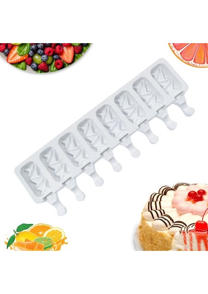 4 Boşluk Stili 8 Boşluk Silikon Popsicle Kalıp Çizgili Dondurma Bar Yapımcıları Dıy Kithchen Dondurma Çubukları ile Ev Yapımı Buz Lolly Kalıpları (Yurt Dışından)