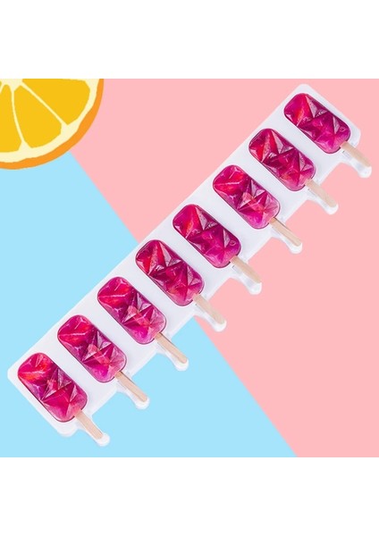 4 Boşluk Stili 8 Boşluk Silikon Popsicle Kalıp Çizgili Dondurma Bar Yapımcıları Dıy Kithchen Dondurma Çubukları ile Ev Yapımı Buz Lolly Kalıpları (Yurt Dışından)
