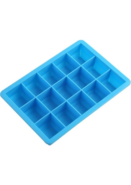15 Izgara Mavi Stili Kapakla 15 Izgara Gıda Sınıfı Buz Küpü Tepsisi Silikon Kapaklı Buz Kalıbı Ev Dıy Dondurma Ice Cube Maker Soğuk Içecek Mutfak Bar Aksesuarları (Yurt Dışından)