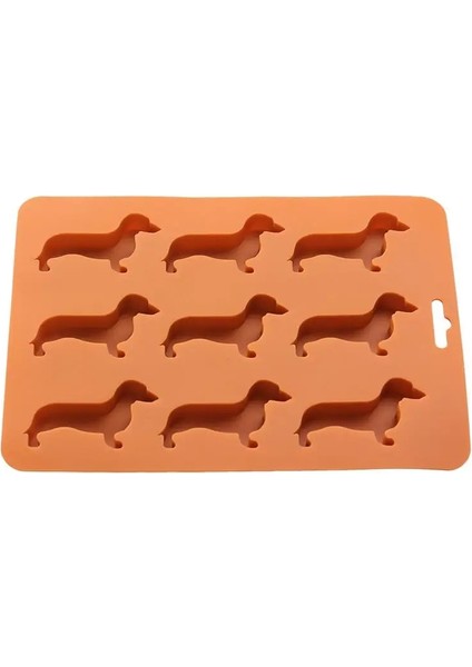 9-Izgara Köpek Stili Silikon Buz Küpü Makinesi Buz Tepsisi Cadılar Bayramı Şekeri Kek Puding Çikolata Kalıpları Kolay Çıkarılan Kare Şekli Buz Küpü Tepsileri Kalıpları (Yurt Dışından)