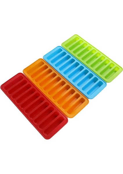 Kırmızı Stil 10 Izgara Uzun Şerit Şekli Silikon Buz Küpü Kalıp Tepsileri Diy Pişirme Kalıbı Ice Cube Maker Silikon Sosis Sosisli Sandviç Kalıbı (Yurt Dışından) indirimleri