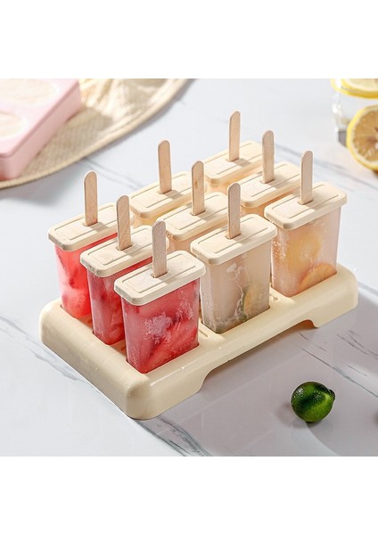 Bule 14X8.7X13CM Stili Dondurma Kalıbı Buzlu Şeker Diy Ev Yapımı Dondurma Makinesi Profesyonel Buz Lolly Kalıp Popsicle Kalıpları Tepsi Mutfak Dıy Aksesuarları (Yurt Dışından)