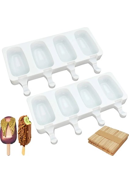 Kırmızı Stil Silikon Dondurma Kalıbı Dıy El Yapımı Çevre Dostu Popsicle Kalıp Mus Tatlı Dondurucu Suyu Buz Küpü Tepsisi Varil Maker Kalıp (Yurt Dışından)