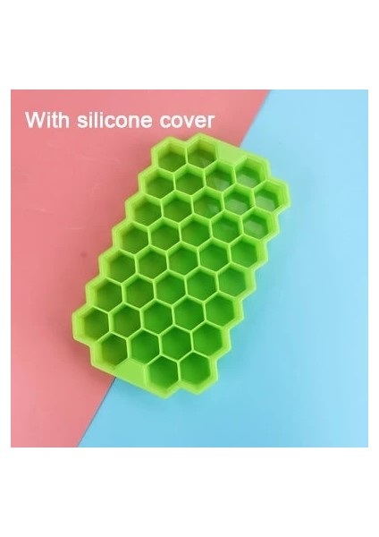 Yeşil Stil 37 Hücre 9 Renk Petek Buz Küpü Tepsileri Çıkarılabilir Kapaklı Silika Jel Buz Küpü Kalıp Bpa Ücretsiz Mutfak Aksesuarları (Yurt Dışından)
