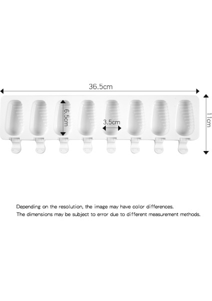 Beyaz-F Tarzı 8 Boşluk Silikon Popsicle Kalıp Çizgili Dondurma Bar Yapımcıları Dıy Kithchen Ev Yapımı Lolly Kalıpları Küçük Elmas Buz Kalıpları (Yurt Dışından)