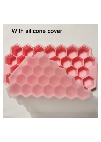Açık Pembe Tarzı 37 Hücre 9 Renk Petek Buz Küpü Tepsileri Çıkarılabilir Kapaklı Silika Jel Buz Küpü Kalıp Bpa Ücretsiz Mutfak Aksesuarları (Yurt Dışından)