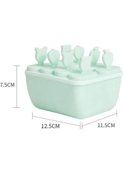 B6 Stili M Beden 8 Hücre Silikon Kalıpları Dondurma Çikolata Kalıpları Buz Küpü Tepsi Gıda Güvenli Popsicle Maker Dıy Ev Yapımı Dondurucu Buz Lolly Kalıp (Yurt Dışından)