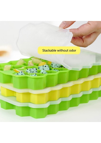 Beyaz Stil Kapaklı Silikon Petek Buz Küpü Kalıp Dondurma Dondurulmuş Meyve Süt Kahve Dıy Ev Yapımı Tatlılar Temizlemesi Kolay ve Yeniden Kullanılabilir (Yurt Dışından) modelleri