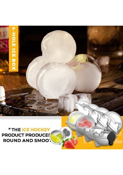 1 Adet Tarzı 4 Delikli Buz Topu Yapıcı 4 Delikli Buz Kutusu Viski Kokteylleri Için Yuvarlak Buz Topu Kalıbı Içecekleri Soğutulmuş Adet MUMR999 (Yurt Dışından) fiyatları