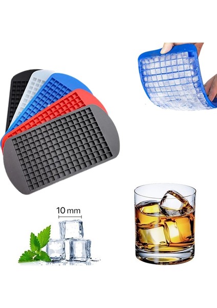 Kırmızı Stil Buz Kalıbı Avity Silikon Bar Buz Küpü Makinesi Mini Kare Buz Tepsisi Çevre Dostu Buz Kalıbı Katlanabilir Dondurma Soğuk Içecekler Araçları (Yurt Dışından)