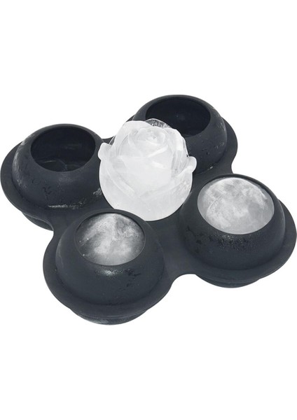 4 Gül Tarzı Büyük Boy Buz Topu Kalıp Silikon Ice Cube Maker Formu Buz Şekeri Kek Pudingi Çikolata Kalıpları Kolay Yayın Kare Sh (Yurt Dışından)