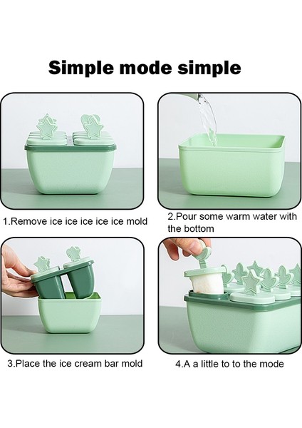 Yeşil 120X110X65MM Stili Hücre Dondurma Kalıpları Çikolata Kalıpları Buz Küpü Tepsi Gıda Güvenli Popsicle Maker Dıy Ev Yapımı Dondurucu Buz Lolly Kalıp (Yurt Dışından) fiyatları