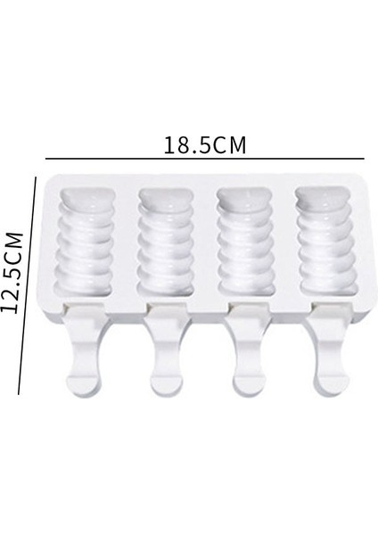 D Stili 4 Hücre Magnum Silikon Kalıp Silikon Dondurma Kalıbı Popsicle Kalıpları Dıy Dondurma Kalıbı Buz Pop Maker Kalıp Çubukları ile (Yurt Dışından)