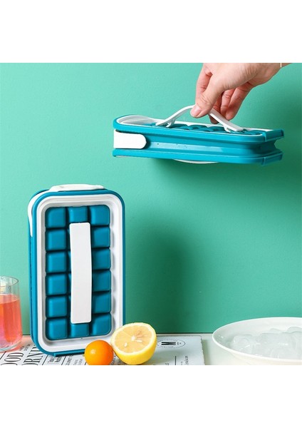 Yeşil Stil Buz Küpü Tepsisi Katlanır Buz Yapıcı Silikon Kalıp 18 Hücreli Bar Aksesuarları Hızlı Dondurma Artefakt Su Şişesi Mutfak Aletleri (Yurt Dışından) fiyatları