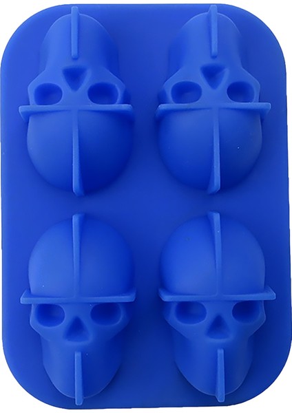 No.6 Tarzı Kavite 3D Kafatası Buz Küpü Silikon Buz Küpü Tepsisi Dıy Buz Kalıp Makinesi Çikolatalı Puding Kalıp Bar Mutfak Gereçleri (Yurt Dışından)