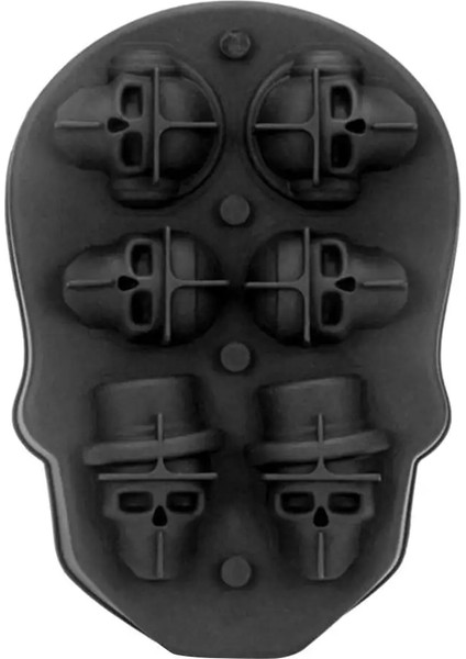1 Adet Buz Küpü Tepsi Puding Kalıbı 3D Kafatası Silikon 6-Cavity Dıy Bar Parti Buz Makinesi Çikolata Kalıp Mutfak Gereçleri (Yurt Dışından)