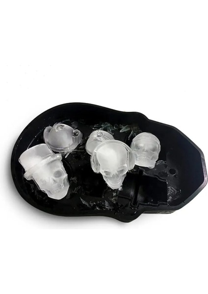 1 Adet Buz Küpü Tepsi Puding Kalıbı 3D Kafatası Silikon 6-Cavity Dıy Bar Parti Buz Makinesi Çikolata Kalıp Mutfak Gereçleri (Yurt Dışından)