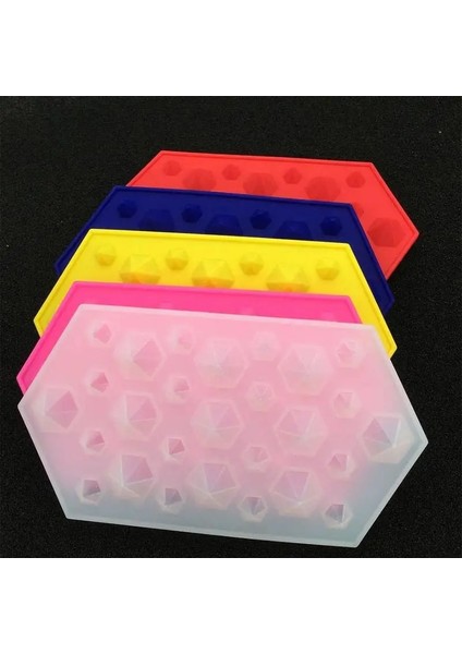 C Stili 3D Elmas Mücevher Soğuk Buz Küpü Çikolata Sabun Tepsisi Kalıbı Silikon Kalıp Küp Kalıpları Fodan Buz R7B1 (Yurt Dışından)
