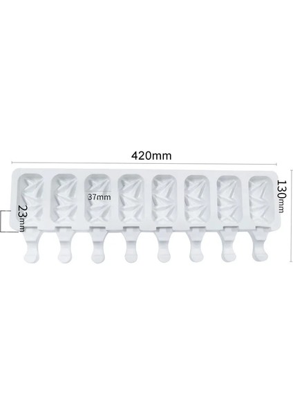 8 Boşluk Stili 8 Boşluk Silikon Popsicle Kalıp Çizgili Dondurma Bar Yapımcıları Dıy Kithchen Dondurma Çubukları ile Ev Yapımı Buz Lolly Kalıpları (Yurt Dışından)