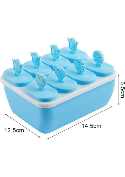 C1 Stili M Beden 8 Hücre Silikon Kalıpları Dondurma Çikolata Kalıpları Buz Küpü Tepsi Gıda Güvenli Popsicle Maker Dıy Ev Yapımı Dondurucu Buz Lolly Kalıp (Yurt Dışından)