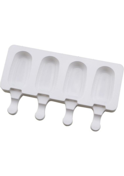 50 Adet Çubuk Stili 4 Hücre Büyük Boy Silikon Dondurma Kalıbı Popsicle Kalıpları Dıy Ev Yapımı Tatlı Dondurucu Meyve Suyu Buz Pop Maker Kalıp Çubukları ile (Yurt Dışından)