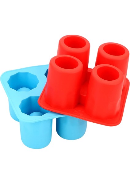 Mavi Stil Buz Küpü Tepsi Kalıbı, Shot Bardakları Yapar Buz Kalıbı Yenilik Hediyeler Buz Tepsisi Yaz Içme Aracı Ice Shot Glass Viski Kokteyl Soğuk (Yurt Dışından) fırsatları