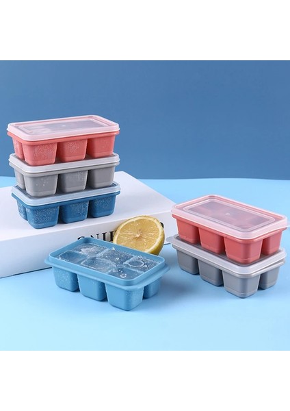 Kırmızı Stil Silikon Buz Tepsisi Kutusu Küp Formu Buz Küpü Kalıp Mini Dondurma Makinesi Puding Kek Jöle Çikolata Kalıp Kapaklı Buz Yapma Kutusu (Yurt Dışından)
