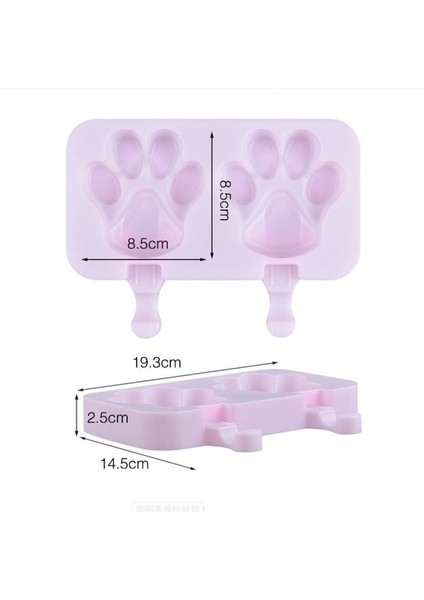 50 Adet Çubuk Stili Sevimli Karikatür Hayvan Paw Dondurma Kalıbı Silikon Popsicle Kalıpları Yeniden Kullanılabilir Bpa Içermeyen Buz Pop Kalıbı, Kapaklı Çubuklar (Yurt Dışından)
