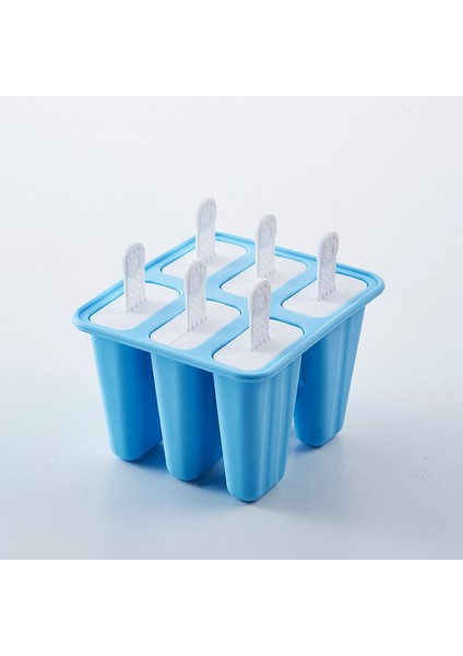 Mavi-6 Adet Tarzı Popsicle Kalıpları Şekiller, Yeniden Kullanılabilir Kolay Buz Makinesi Makinesi Silikon Bpa Içermeyen Dondurulmuş Buz Pop Makinesi Dondurma Araçları (Yurt Dışından)