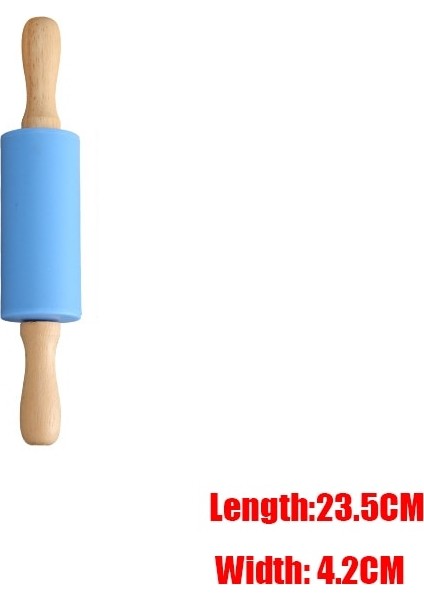 Mavi S Tarzı Ahşap Saplı Haddeleme Haddeleme Mldren's Un Çubuk Rulo Haddeleme Mutfak Pişirme (Yurt Dışından)
