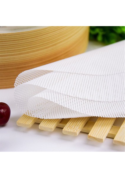 22CM Tarzı 6 Boyutları Beyaz Silikon Vapur Yapışmaz Ped Yuvarlak Köfte Mat Buğulanmış Çörekler Pişirme Pastası Dim Sum Mesh Pişirme Kılıfı (Yurt Dışından) fırsatları