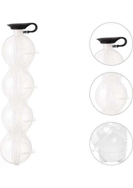 2 Adet Tarzı B Tarzı 4-Cell Ice Cube Maker Viski Kokteyl Bar Için Diy Buz Topu Kalıpları Faydalı Yuvarlak Top Buz Makineleri Bar Aksesuarları Mutfak Aracı (Yurt Dışından) modelleri
