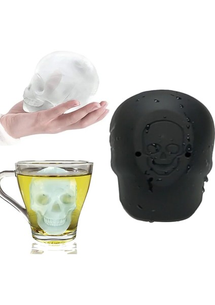 No.2 Tarzı Silikon Kalıp Buz Küpü Makinesi 3D Kafatası Bira Içecek Şeker Çikolata Kalıp Tepsisi Dondurma Dıy Aracı Viski Şarap Kokteyl Buz Küpü (Yurt Dışından)